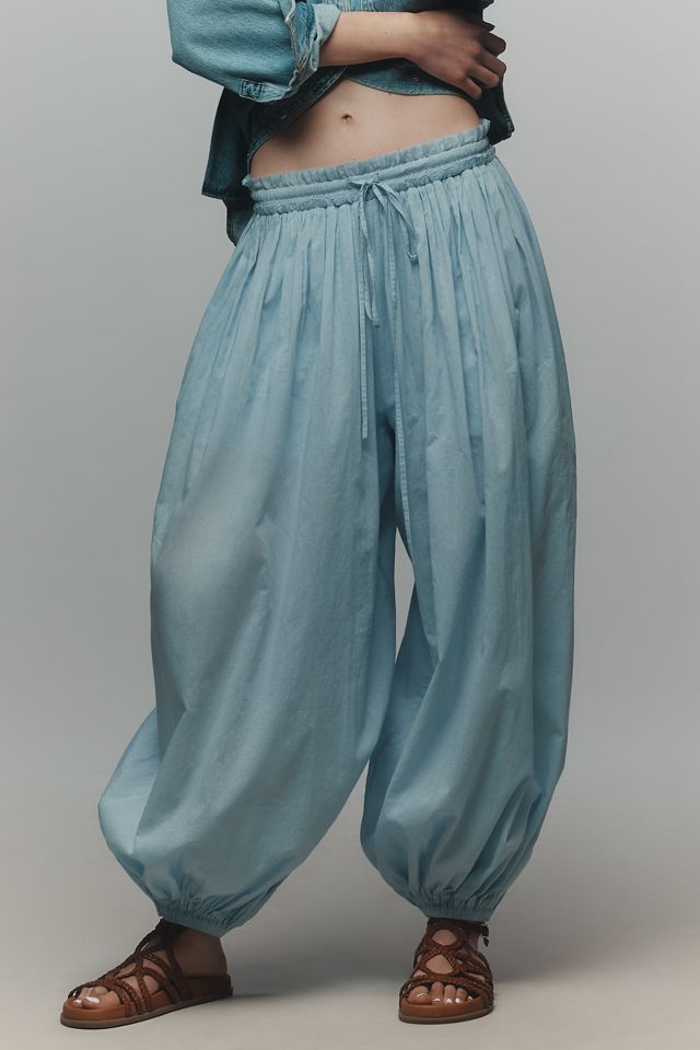 予約完売品 argue COTTON NYLON BALLOON FOODIE Forever That Girl Cotton Pleated Balloon Pants | Anthropologie