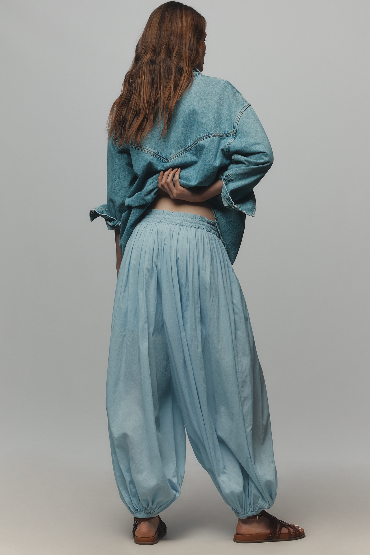 Forever That Girl Cotton Pleated Balloon Pants