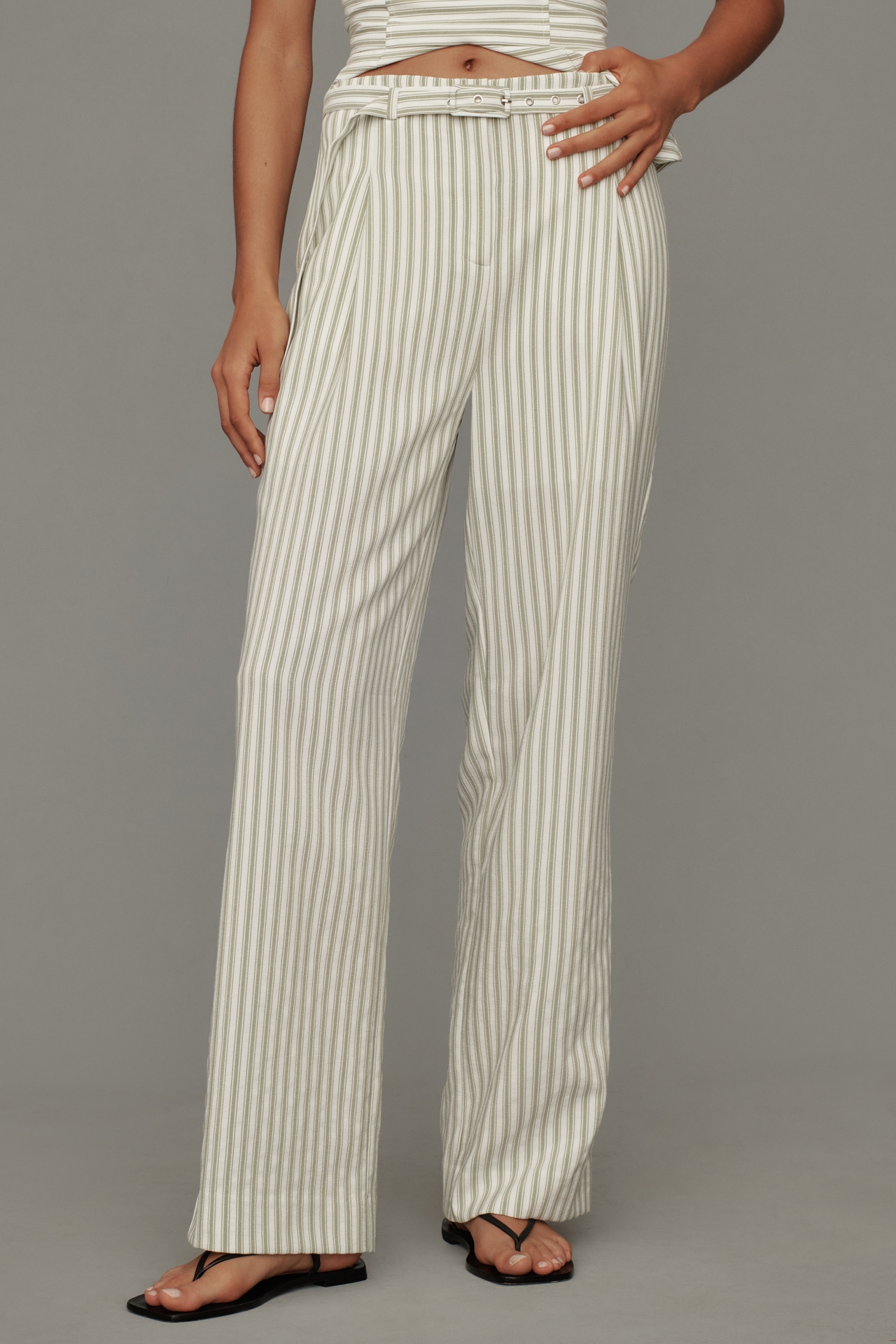 English Factory High-Waisted Belted Pants