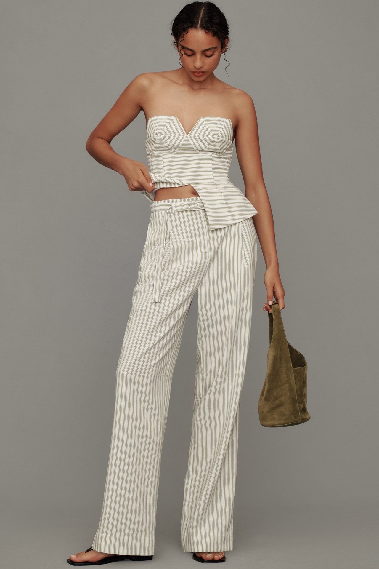 English Factory High-Waisted Belted Pants