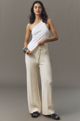 THETOE CHÂTELET KNIT PANTS ivory THETOE CHÂTELET KNIT PANTS ivory WOMEN KNITTED PANTS IVORY