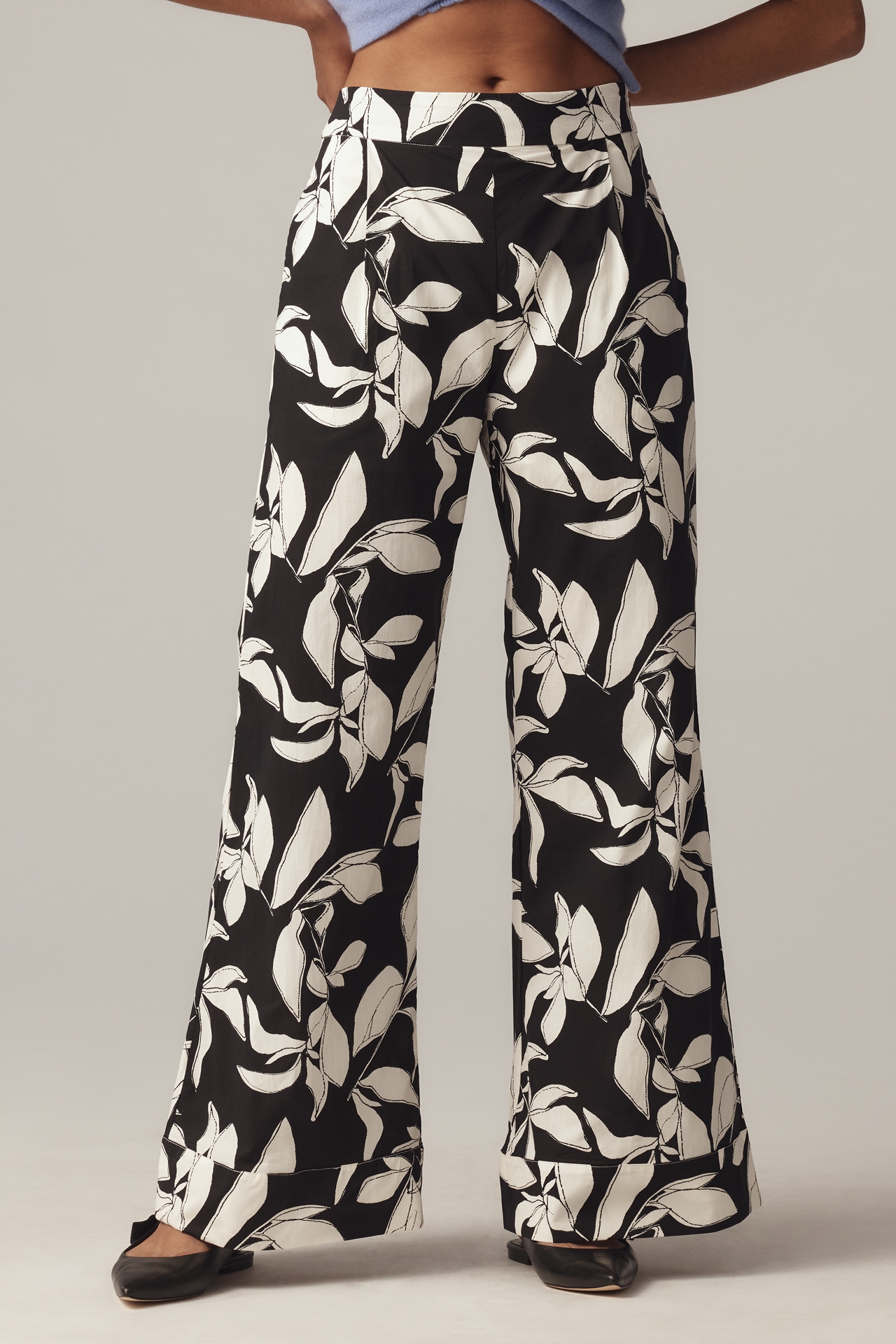 English Factory High-Rise Relaxed Patterned Pants