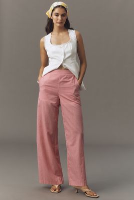 English Factory High-Rise Gingham Wide-Leg Pants