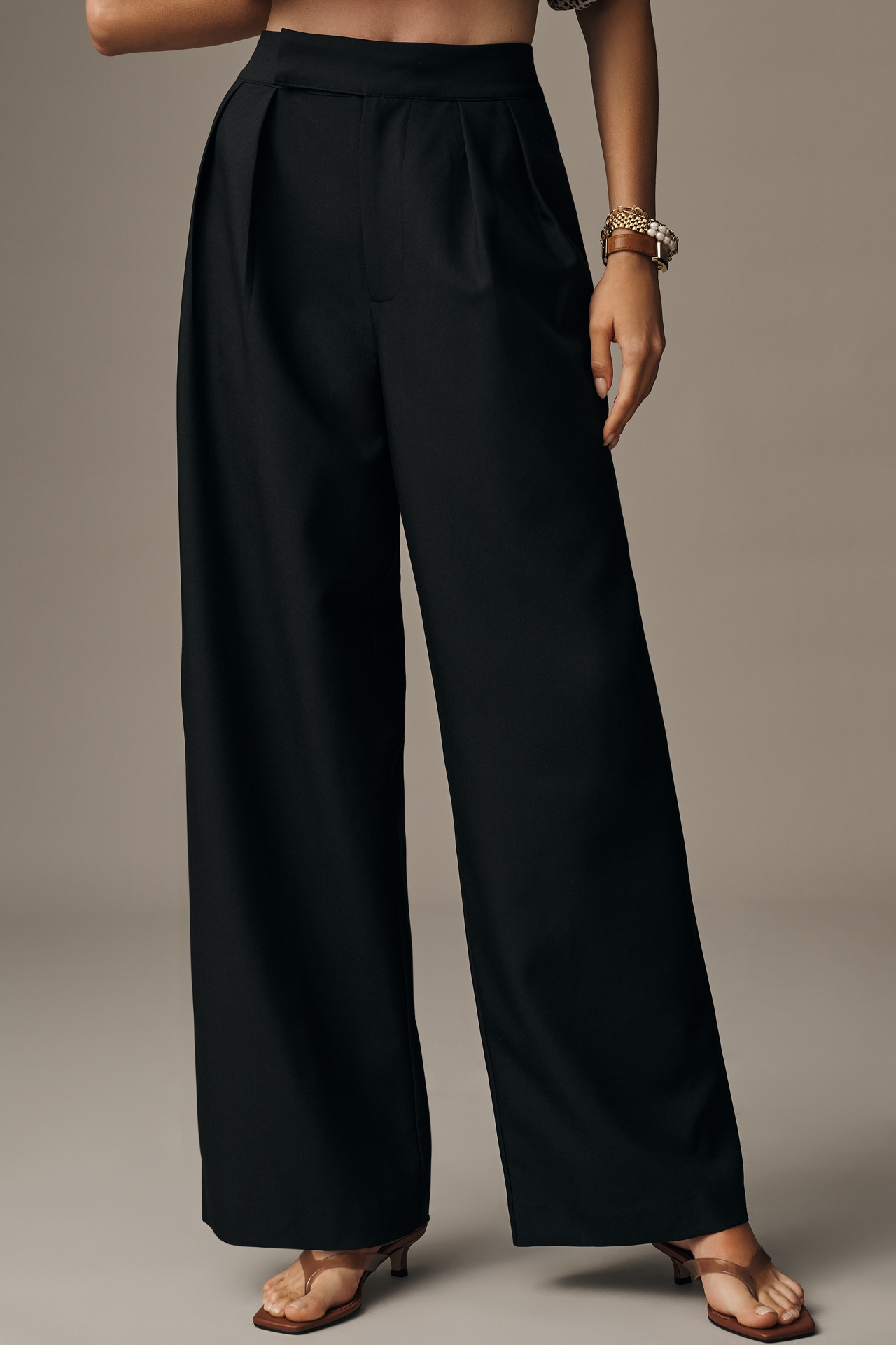 Endless Rose Pleated High-Rise Trousers