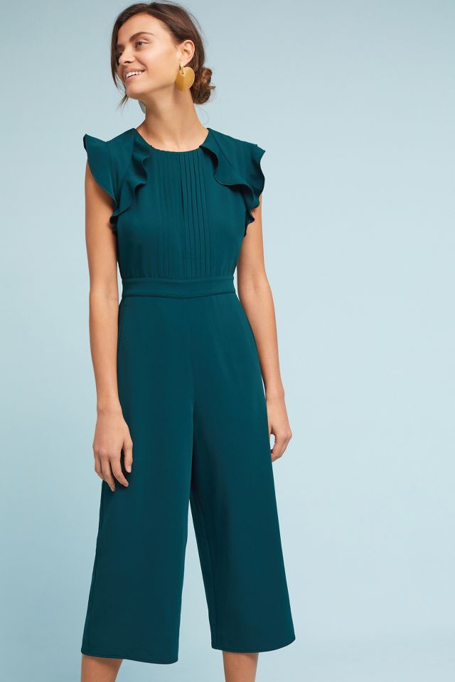 Pleated & Ruffled Jumpsuit | Anthropologie