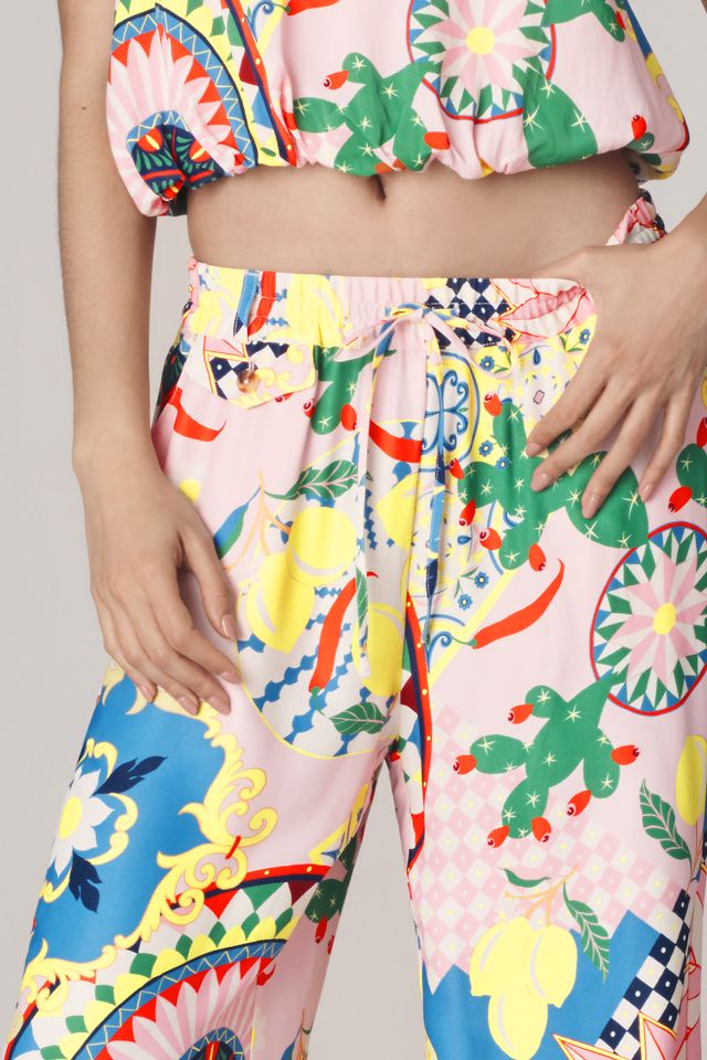 Maeve Straight-Leg Pull-On Silk Pants