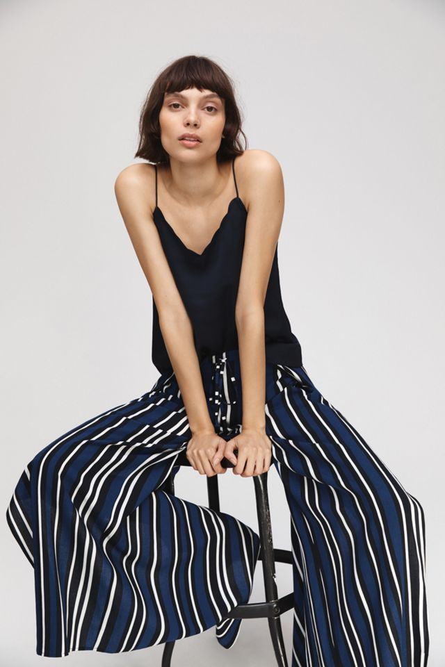 Navy Striped Wide-Legs #4