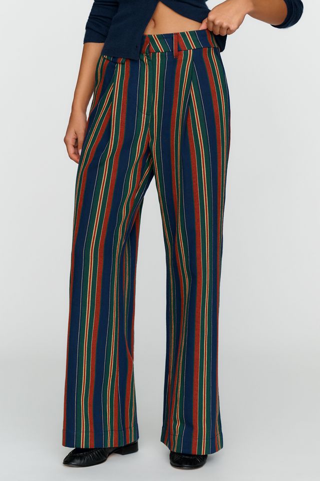 Thinking Mu Cabanon 100% Cotton Striped Pants #1