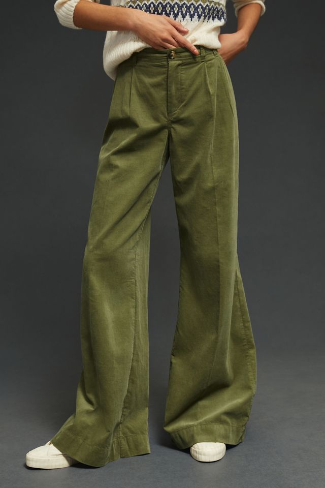 By Anthropologie Pleated Wide-Leg Corduroy Trousers #1