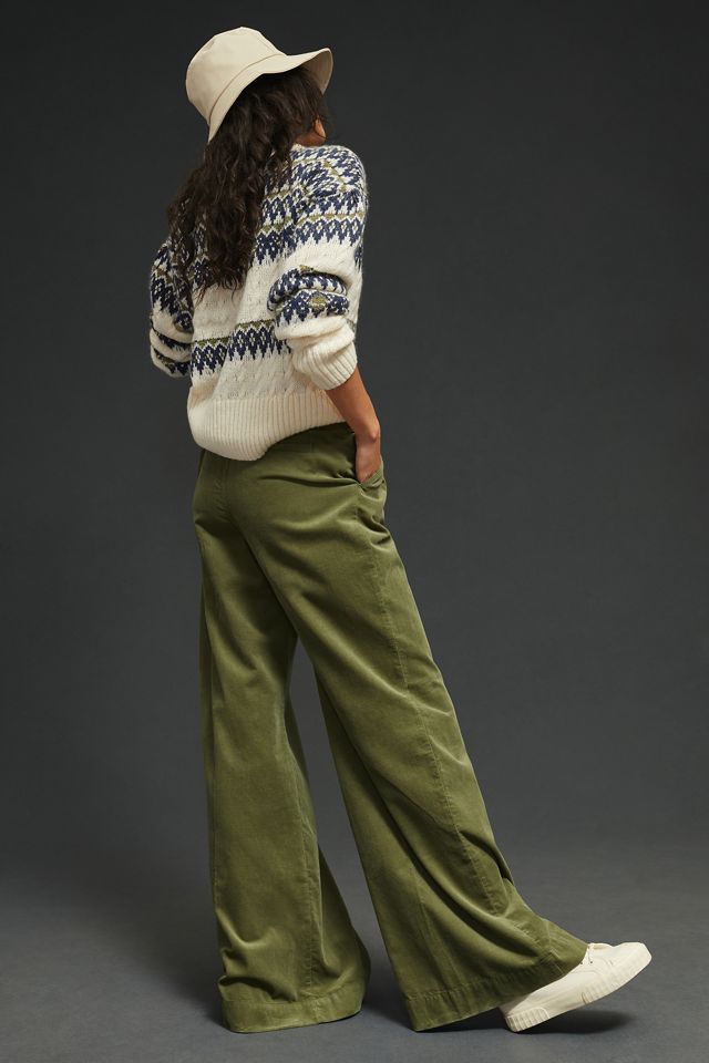 By Anthropologie Pleated Wide-Leg Corduroy Trousers #2