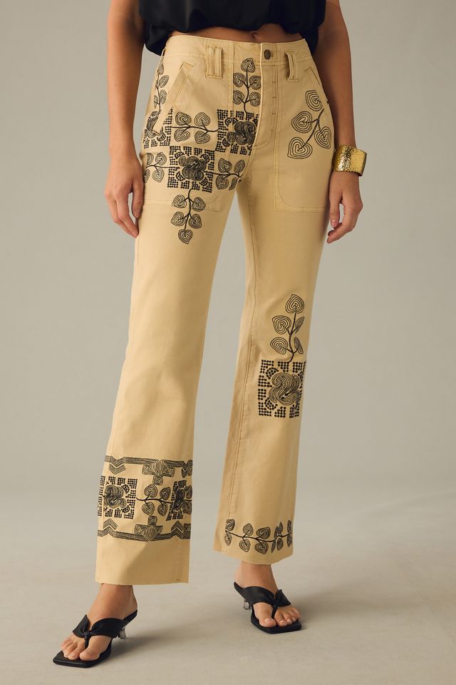 Pilcro Embroidered Pants #1