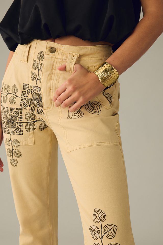 Pilcro Embroidered Pants #3
