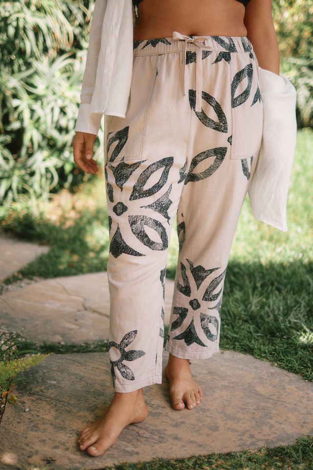 Pilcro Betty Drawstring Linen Pants #5