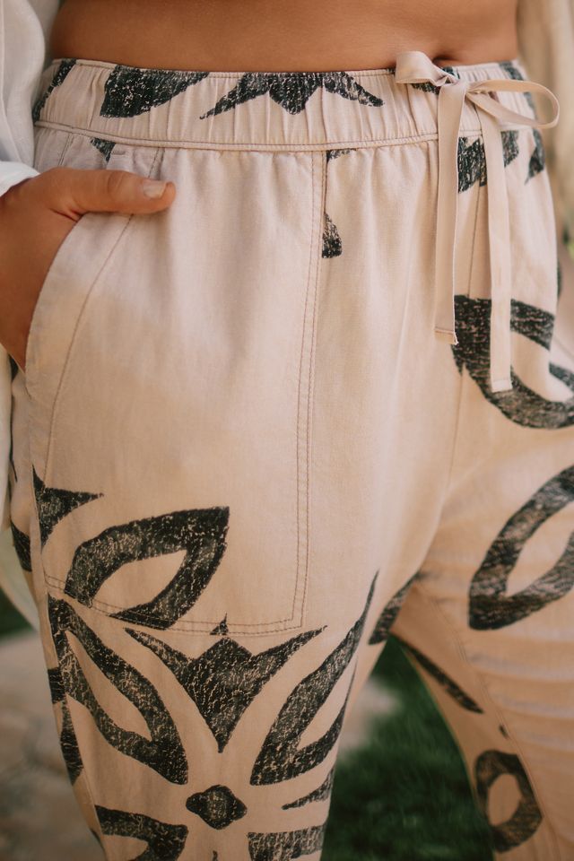 Pilcro Betty Drawstring Linen Pants #6