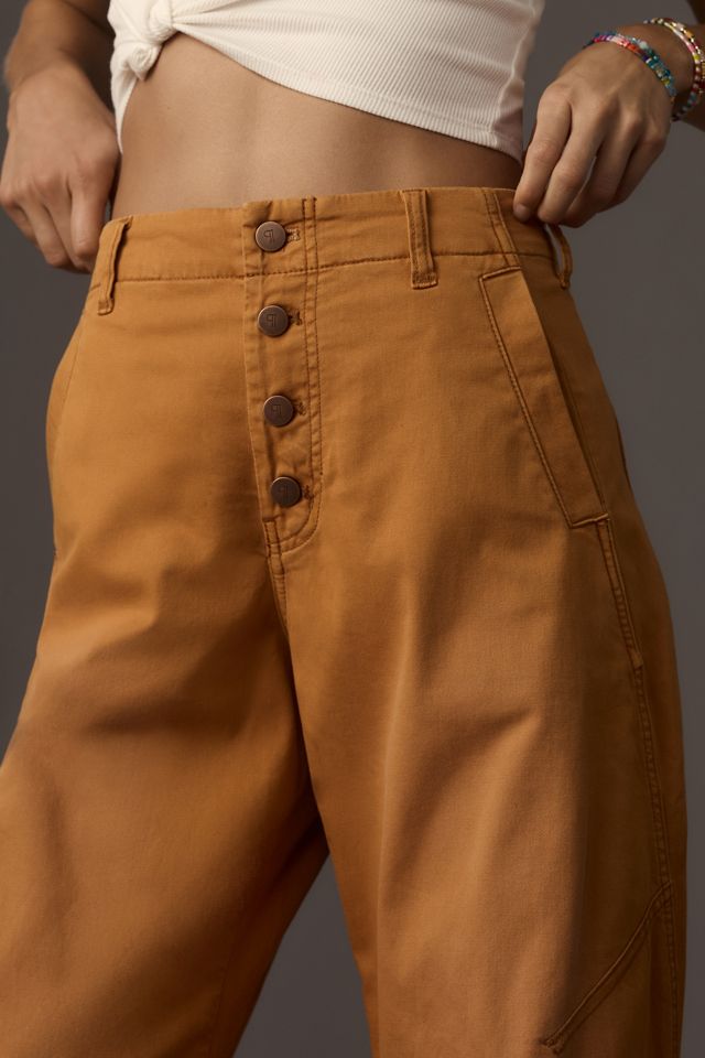 Pilcro Button-Front Barrel Ankle Jeans #2