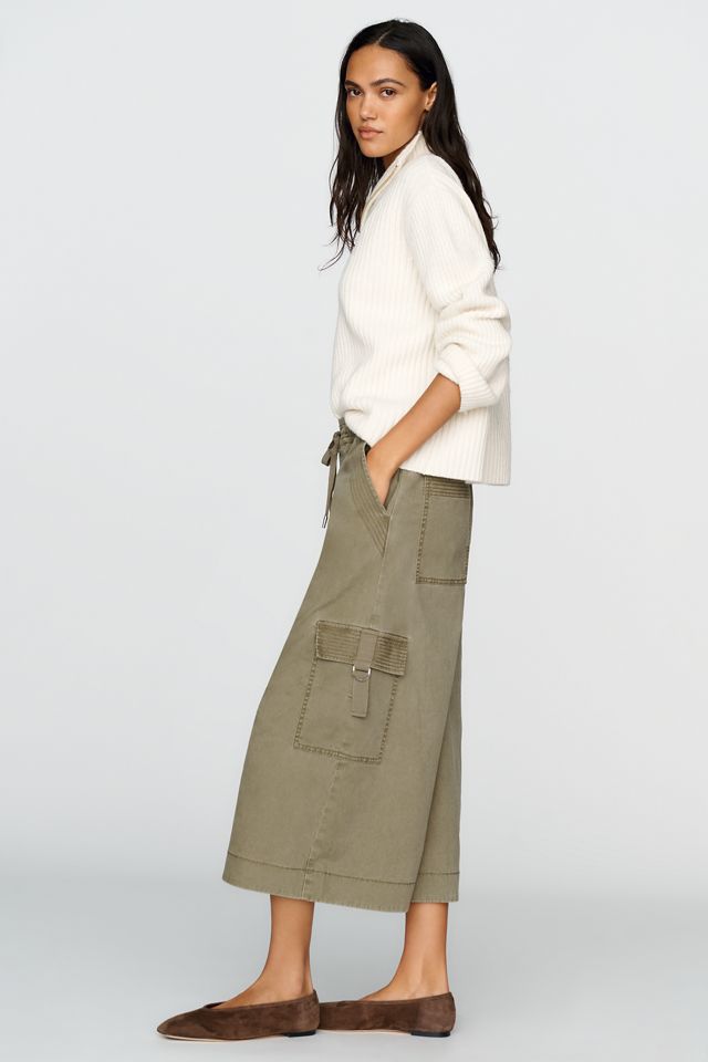 By Anthropologie Cotton-Modal Utility Culotte Trousers #2