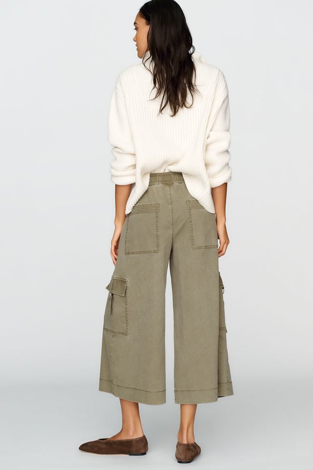 By Anthropologie Cotton-Modal Utility Culotte Trousers #3