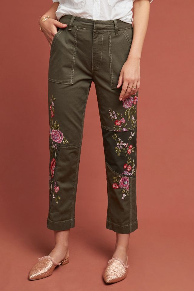Embroidered Utility Pants #4