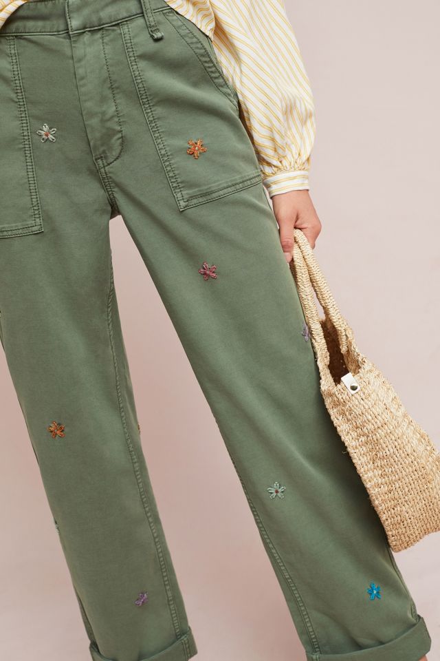 By Anthropologie Embroidered Pants