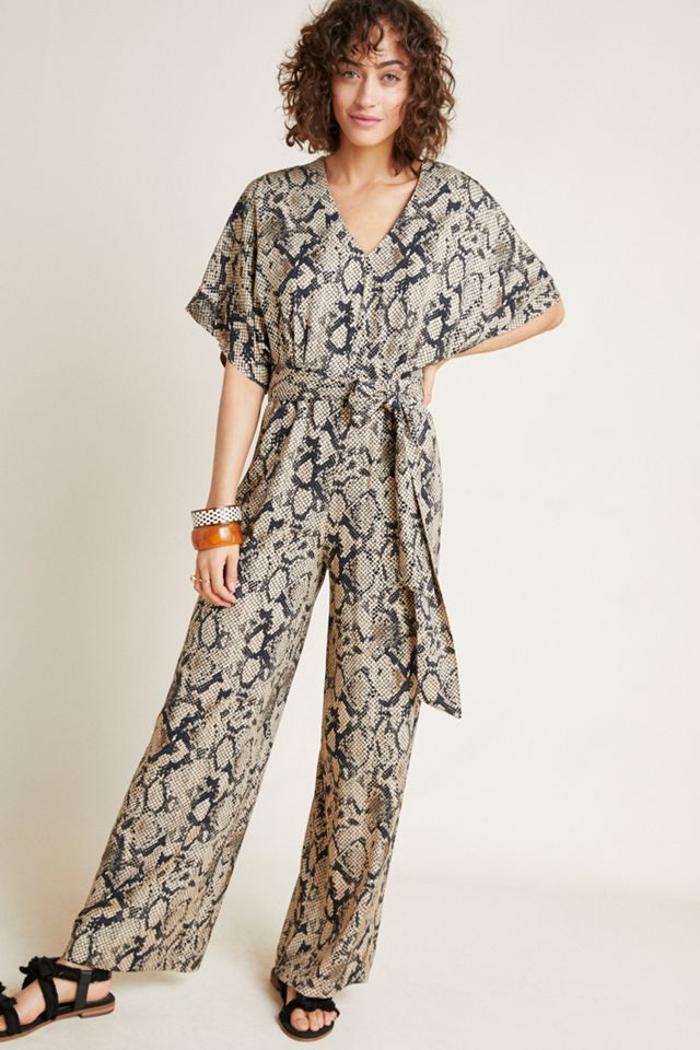 Snake-Printed Jumpsuit