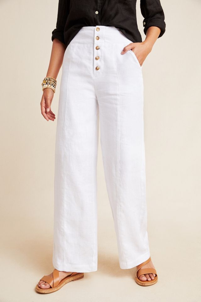 Mia Linen Wide-Leg Pants #3