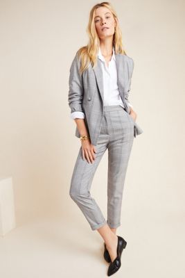 Suffolk Slim Plaid Trousers