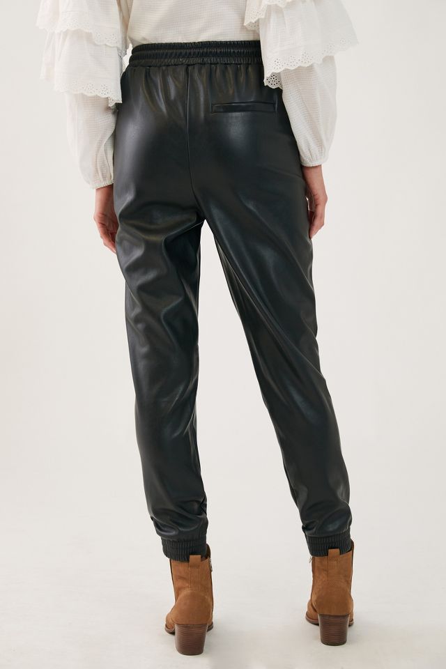 Calia Ath Leather Jogger Pants Faux Leather Black Large in 2023