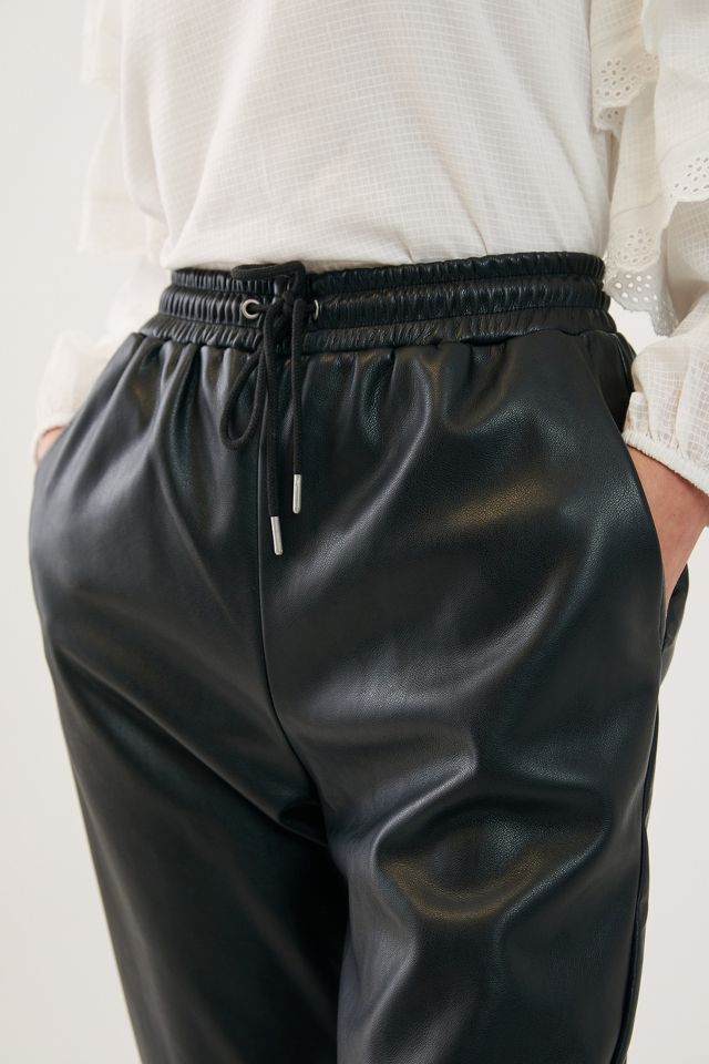 Faisa Faux Leather Joggers