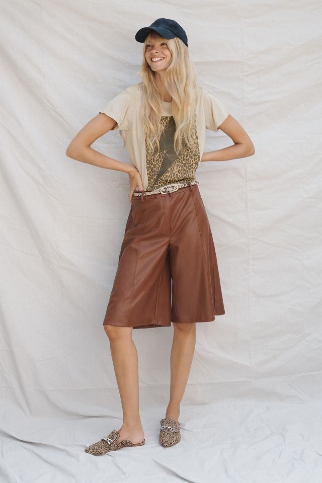 Davina Faux Leather Culottes