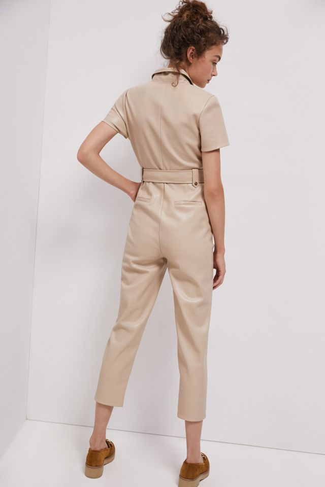 Cindy Faux Leather Jumpsuit #1