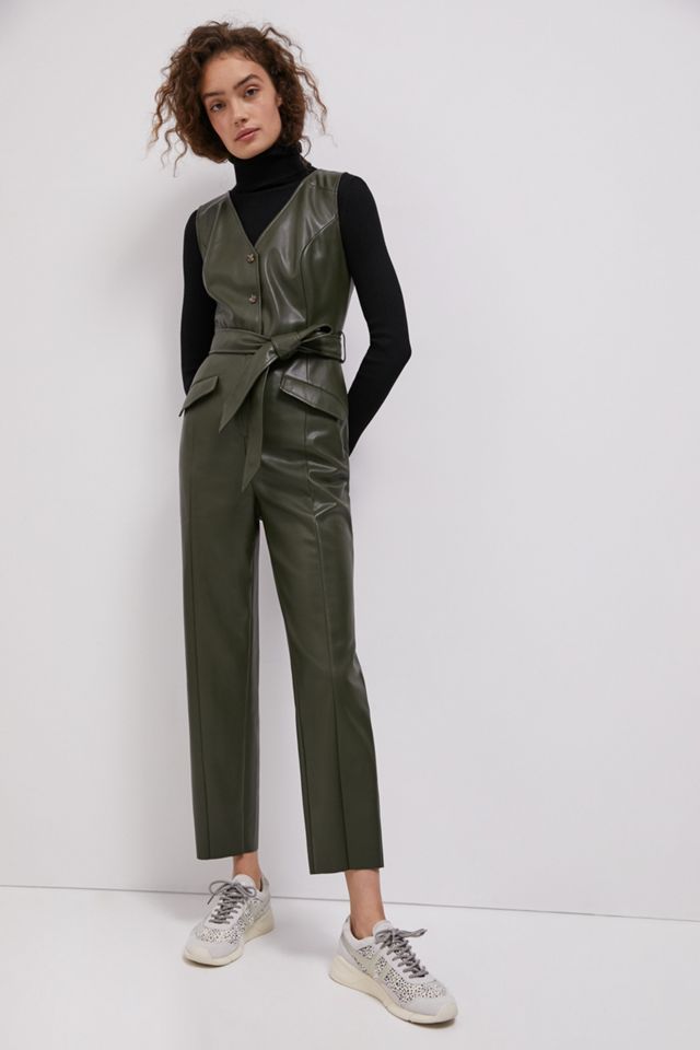 Adrian Faux Leather Jumpsuit #2