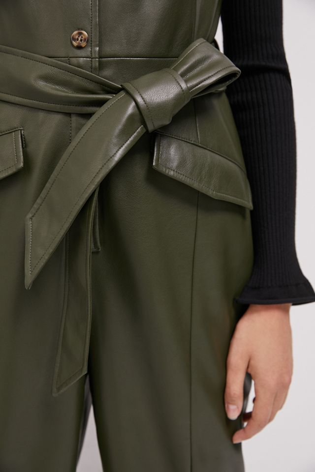 Adrian Faux Leather Jumpsuit #3
