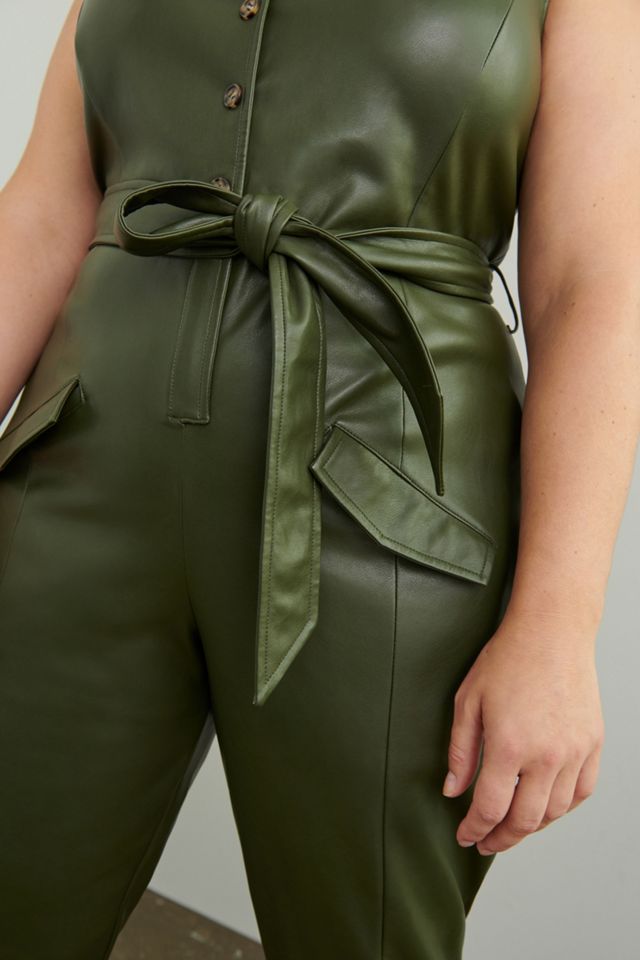 Adrian Faux Leather Jumpsuit #6