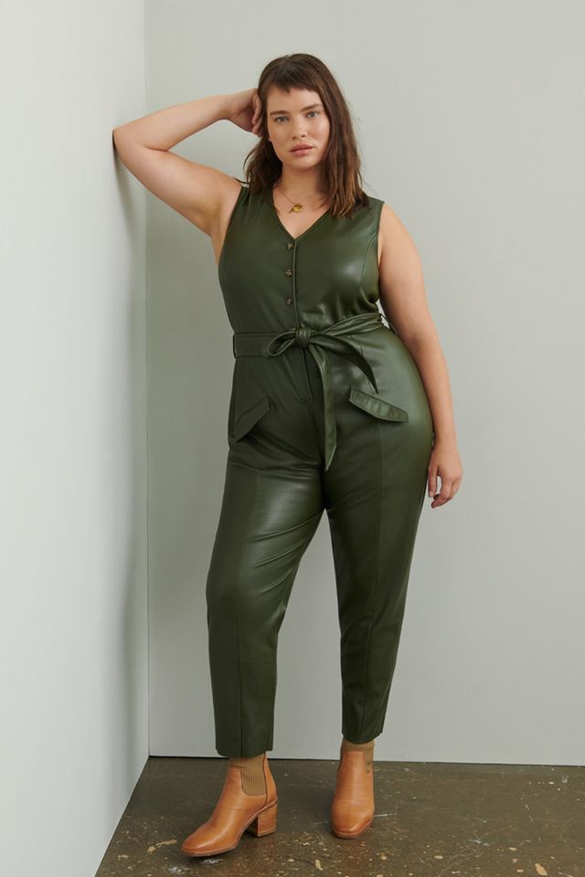 Adrian Faux Leather Jumpsuit #4