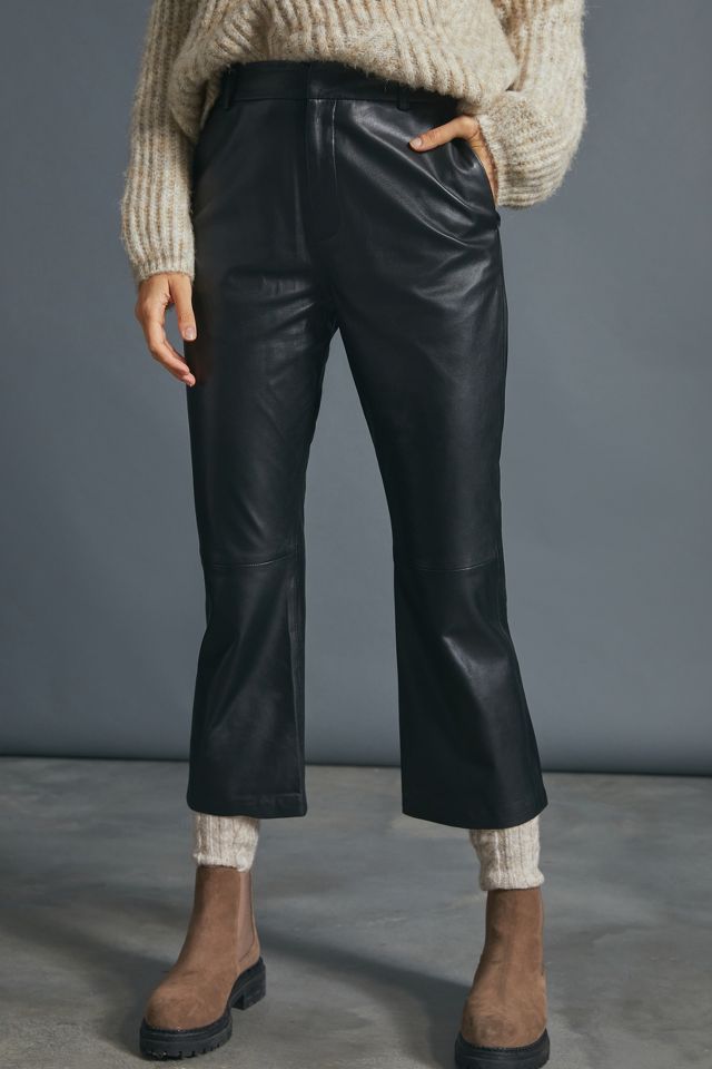 Anthropologie Ankle Zip Leather Pants for Women