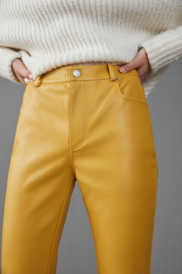 Lettie Straight Faux Leather Pants #1