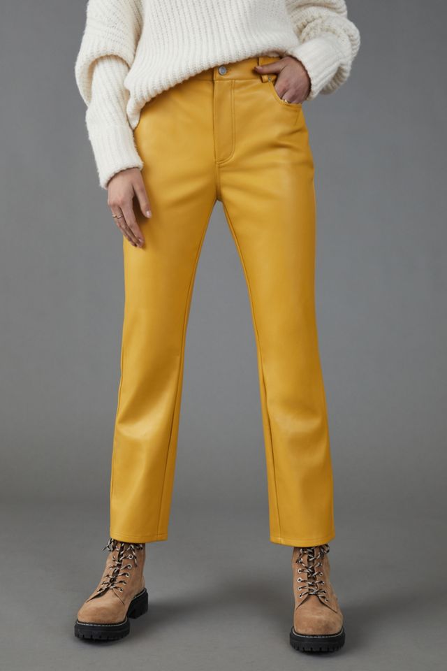 Lettie Straight Faux Leather Pants #3