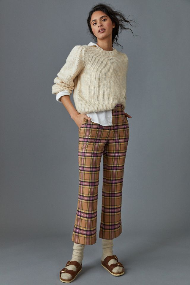 Plaid Kick Flare Pants