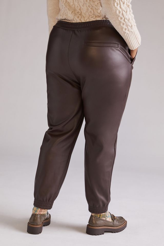 Sleek Faux Leather Joggers Anthropologie