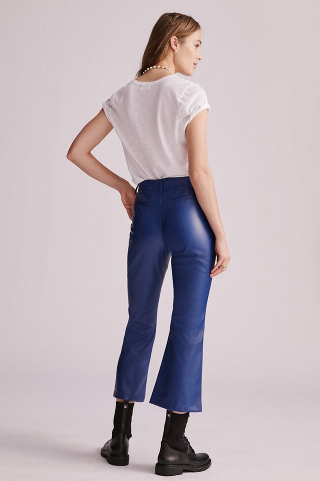 Flared Faux Leather Pants #3