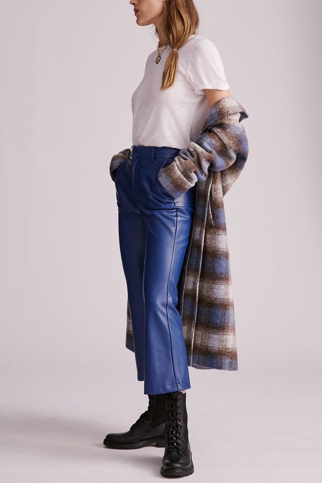 Flared Faux Leather Pants #4