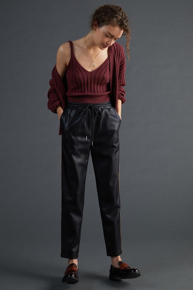 Anthropologie best sale leather joggers