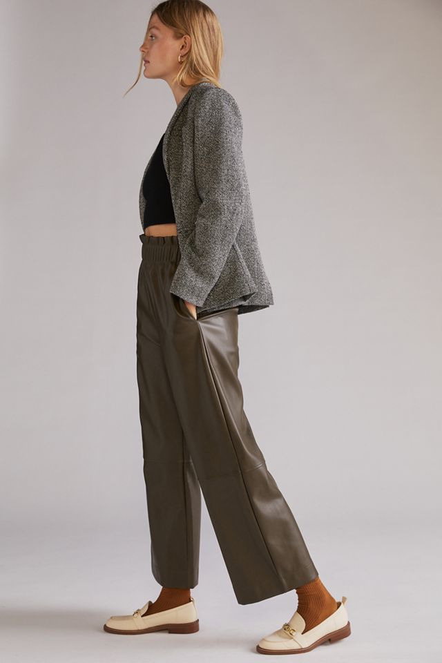 Faux Leather Wide-Leg Pants #4