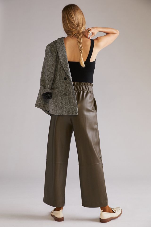 Faux Leather Wide-Leg Pants #5