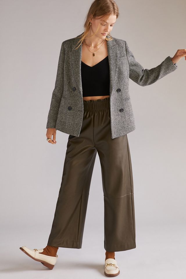 Faux Leather Wide-Leg Pants #2