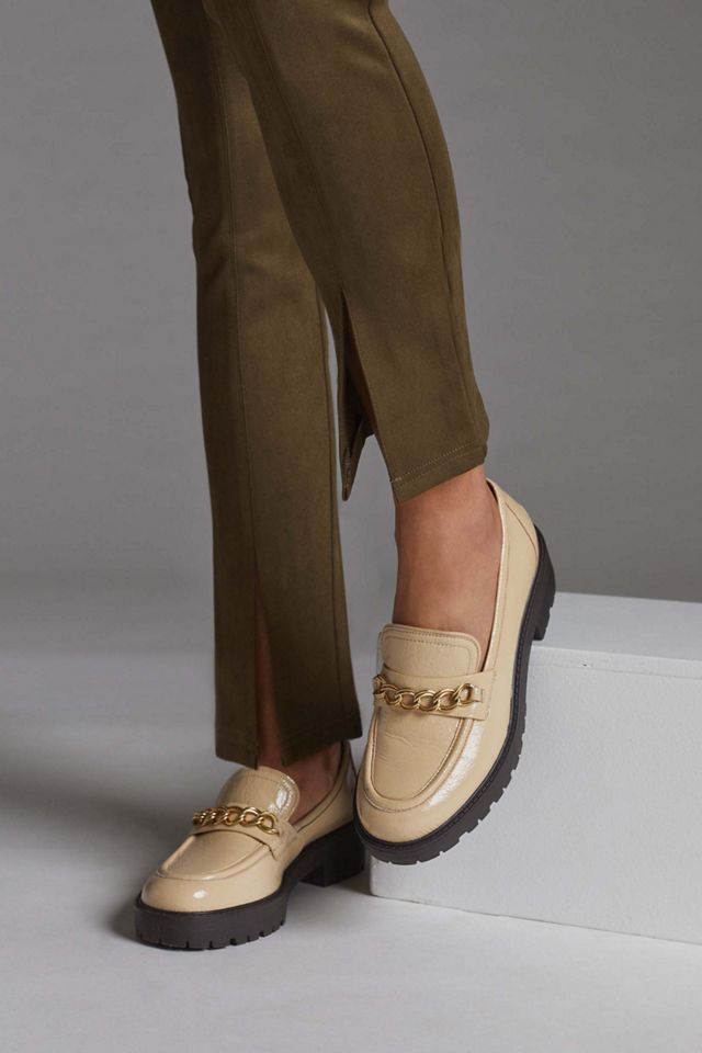 Slit-Front Sueded Leggings #1