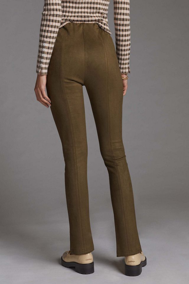 Slit-Front Sueded Leggings #2