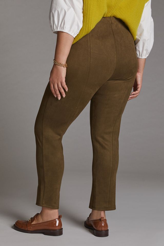 Slit-Front Sueded Leggings #6