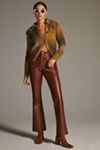 Rosé High Rise Faux Leather Kick Flare main image 1