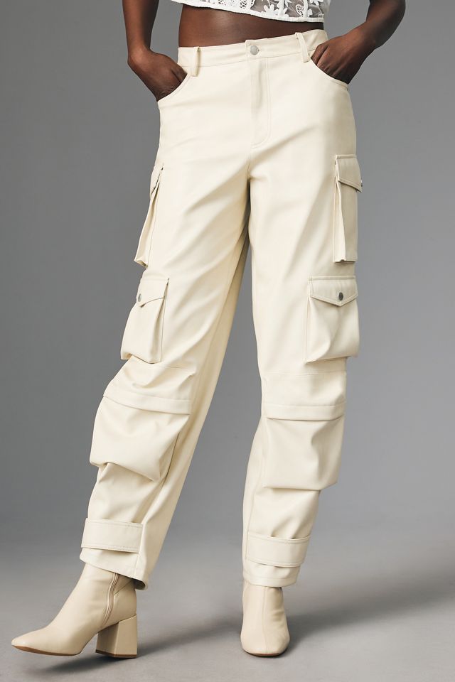 Avec Les Filles Faux Leather Cargo Pants #1